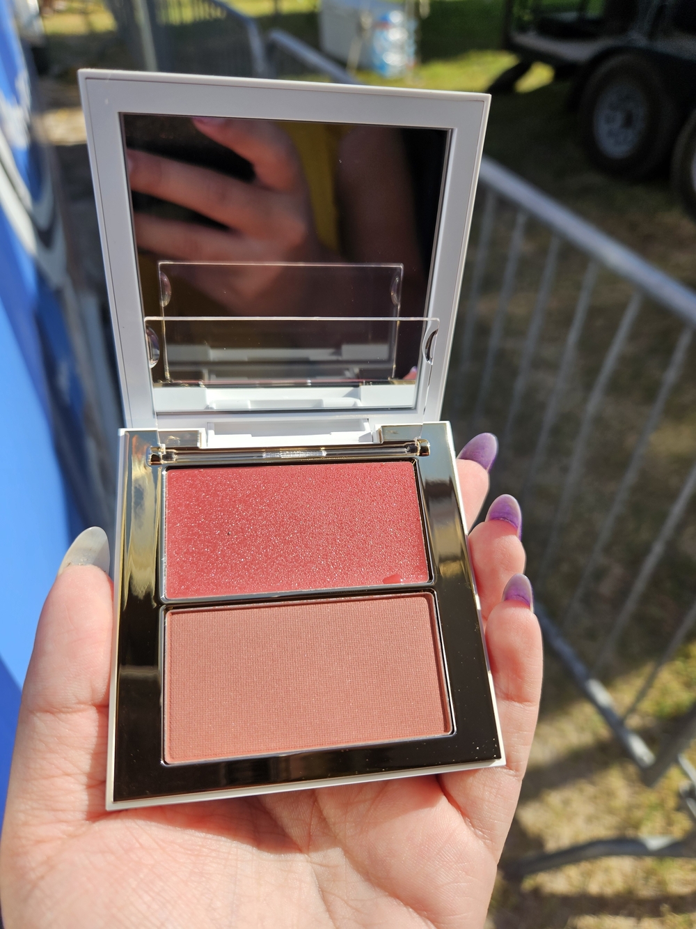 Dual Cream And Finish Powder Blush - Rose & Coral Duo